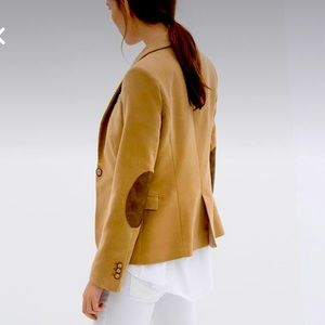 Zara Camel Jacket with Elbow Patches